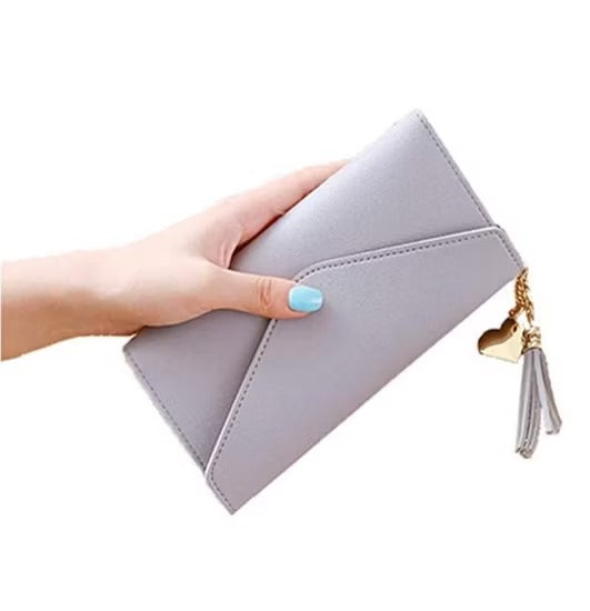 Double Zipper Clutch with Wrist Strap