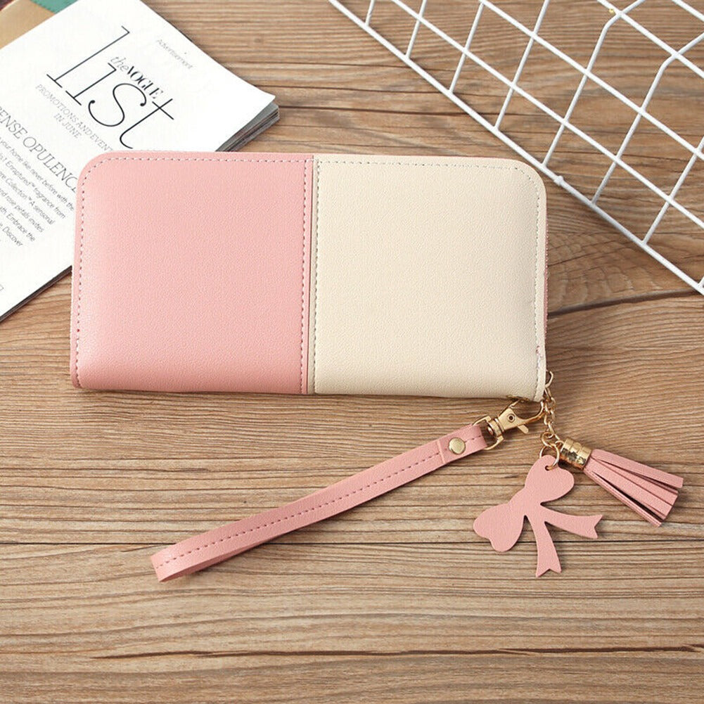 Double Zipper Clutch with Wrist Strap