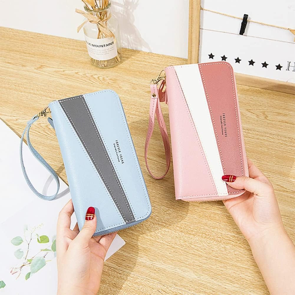 Double Zipper Clutch with Wrist Strap