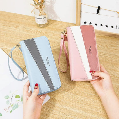 Double Zipper Clutch with Wrist Strap